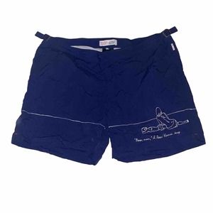 Orlebar Brown x The Paris Review Swim Trunks Mens Size 38 Classic Bulldog Blue